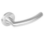 Intersteel deurklink half rond 90° op rond rozet rvs, Nieuw