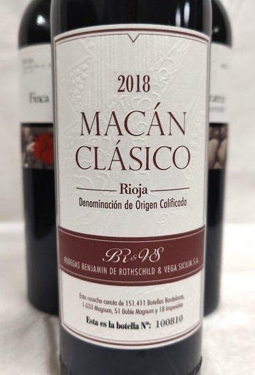 2018 Benjamin de Rothschild y Vega Sicilia, Macán clásico &, Nieuw