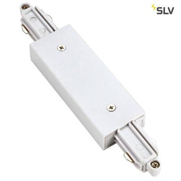 SLV 1-Fase-Rail doorverbinder midden voeding opbouw wit, Verzenden, Nieuw, Metaal