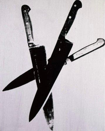 Andy Warhol (after) - “Knives, 1981-1982 (three black)”.