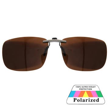 Fako Sunglasses - Clip On Voorzet Zonnebril Gun Metal In Box, Verzenden, Nieuw