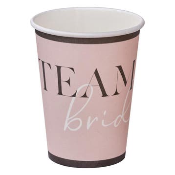 Bekers Team Bride 266ml 8st, Verzenden, Nieuw