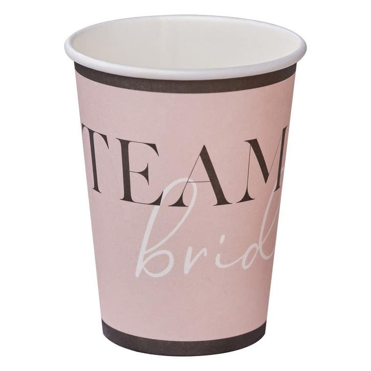 Bekers Team Bride 266ml 8st, Hobby en Vrije tijd, Feestartikelen, Nieuw, Verzenden