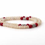 Zonder minimumprijs - Halsketting Zilver Opaal - Koraal -