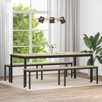 vidaXL Bank Sonoma Eiken 200 x 35 x 45 cm Bewerkt hout, Verzenden