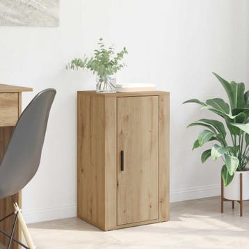 vidaXL Dressoir Artisan Eiken 40 x 33 x 70 cm Bewerkt hout, Huis en Inrichting, Verzenden, Nieuw