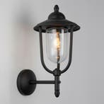 Buitenverlichting wand rond Muurlamp Picardy Antiek Zwart, Tuin en Terras, Overige materialen, Verzenden, Minder dan 50 watt, Wandlamp