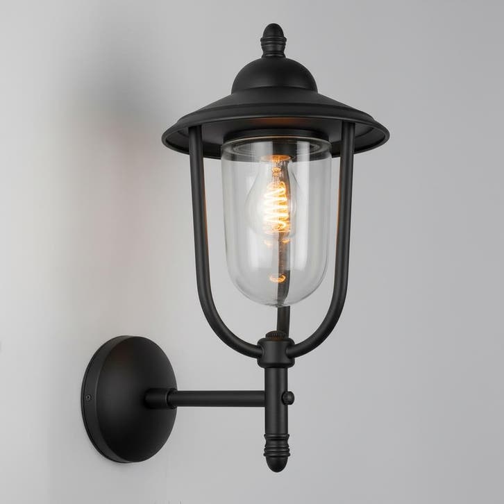 Buitenverlichting wand rond Muurlamp Picardy Antiek Zwart, Tuin en Terras, Buitenverlichting, Minder dan 50 watt, Nieuw, Overige materialen