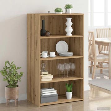 vidaXL Highboard Artisanaal eiken 70 x 41 x 124 cm Bewerkt, Verzenden