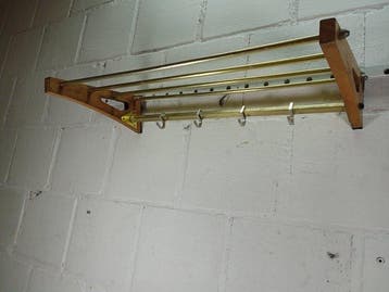 Porte-manteau - Porte-manteau mural vintage avec étagère à