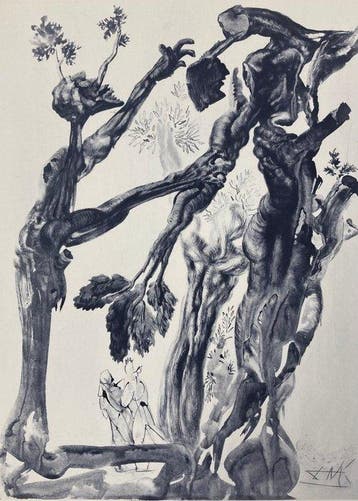 Salvador Dali (1904-1989) - The wood and the Suicide - La