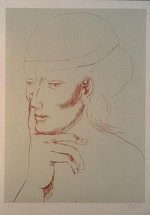 Franco Gentilini (1909-1981) - Ritratto di giovane ragazzo -, Antiquités & Art, Antiquités | Autres Antiquités