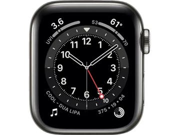 Apple Watch Series 6 40 mm roestvrij stalen kast grafiet -, Handtassen en Accessoires, Verzenden, Zo goed als nieuw, Apple