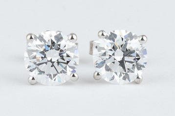 Zonder minimumprijs - Oorbellen - 14 karaat Witgoud -, Bijoux, Sacs & Beauté, Boucles d'oreilles