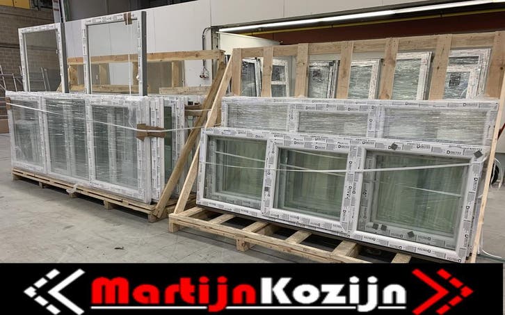 PVC Kunststof Ramen Direct beschikbaar uit eigen voorraad., Bricolage & Construction, Vitres, Châssis & Fenêtres, Enlèvement ou Envoi