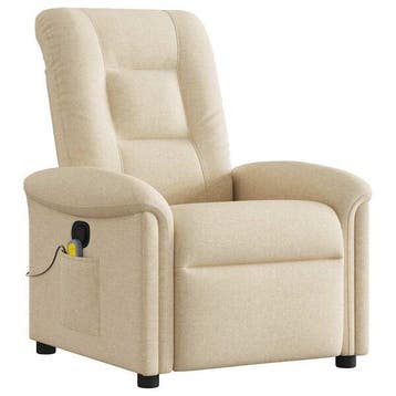 Massagestoel cremekleurig - 43% korting! Luxe relaxzetel..., Overige materialen, Eenpersoons, Verzenden, 75 tot 100 cm