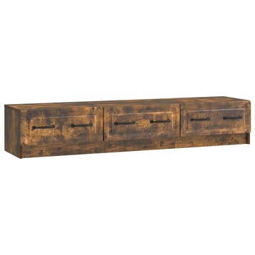 vidaXL TV Kast met lade Gerookt eiken 147 x 34,5 x 27 cm, Verzenden, Nieuw
