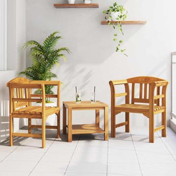 vidaXL Rozenbank Natuurlijk 68,5 x 46 x 82,5 cm Massief, Verzenden, Nieuw