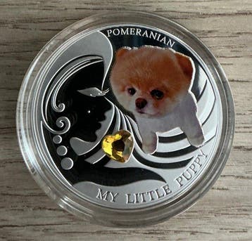 Fidji. 2 Dollars 2013, My Little Puppy: Pomeranian + Gem