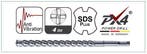 SDS-Plus Betonboren met 4 snijkoppen., Verzenden, Nieuw