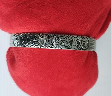 Zonder minimumprijs - Armband Zilver - Handgegraveerd, Nieuw