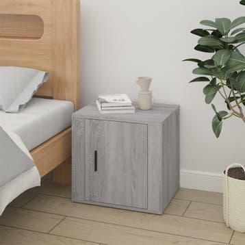 vidaXL Nachtkastje 50x39x47 cm grijs sonoma eikenkleurig, Verzenden