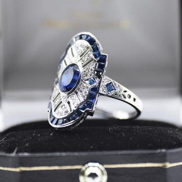 Bague - 8 carats Or blanc - 2.25ct. tw. Diamant (Naturelle)