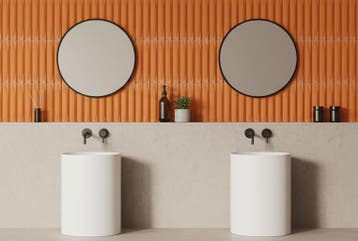 Wandtegel Oranje 5x30cm (Muurtegels, Muur- en plafondtegels), Nieuw, 20 tot 40 cm, 10 m² of meer, Wandtegels