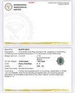 Ring - 14 karaat Witgoud - 10.30ct. tw. Blauw Diamant (Fancy