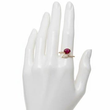 Ring - 14 karaat Geel goud - 1.76ct. tw. Robijn - Diamant, Handtassen en Accessoires, Ringen, Nieuw