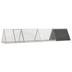 vidaXL Konijnenhok 403,5x80,5x71 cm gegalvaniseerd staal, Verzenden