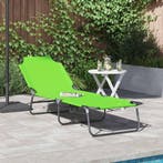 vidaXL Opvouwbare zonnebed Groen 188 x 57 x 86,5 cm, Tuin en Terras, Verzenden, Nieuw