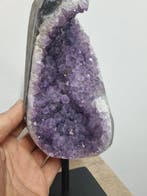 HQ Amethyst geode on luxury steel stand - Hoogte: 255 mm -