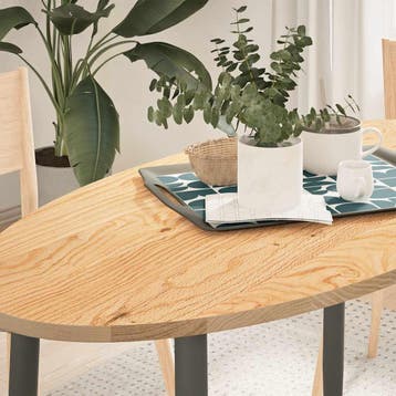 vidaXL Tafelblad 120x60x2 cm ovaal massief eikenhout, Verzenden