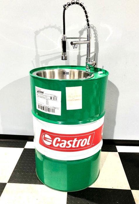 Oliekan - Wastafel - CASTROL, Antiquités & Art, Curiosités & Brocante