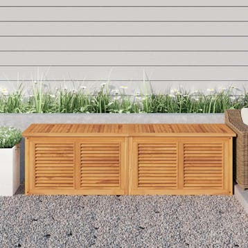 vidaXL Tuinbox met zak 175x50x55 cm massief teakhout, Verzenden, Nieuw