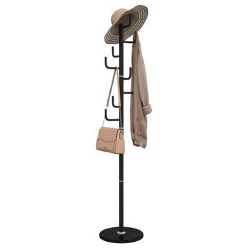 vidaXL Kapstok 183 cm gepoedercoat ijzer zwart, Verzenden, Nieuw