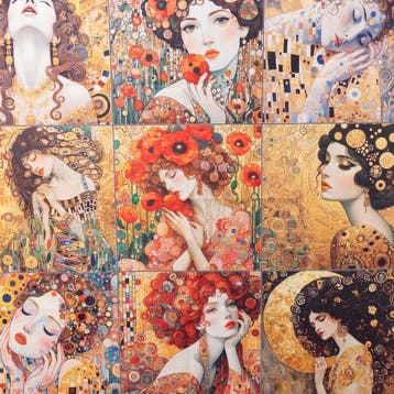 AA197 - Decoratieve stof - Eerbetoon aan Gustav Klimt – Art
