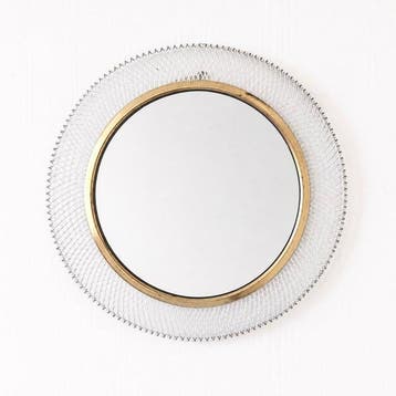 Miroir mural - Verre, Métal - À la manière de Mategot