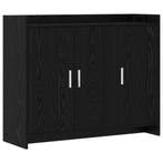 vidaXL Dressoir Zwart eiken 98,5 x 33 x 80 cm Bewerkt hout, Verzenden, Nieuw
