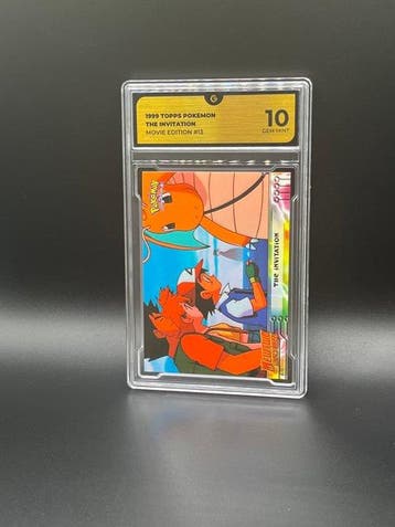 Pokémon - 1 Graded card The Invitation Topps 1999 Movie, Hobby en Vrije tijd, Verzamelkaartspellen | Pokémon, Nieuw