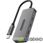 Sitecom USB-C to 4x USB-C 10Gbps Hub, Informatique & Logiciels, Clés USB, Verzenden