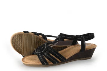 Rieker Sandalen in maat 39 Zwart, Verzenden, Zwart, Sandalen of Muiltjes, Zo goed als nieuw