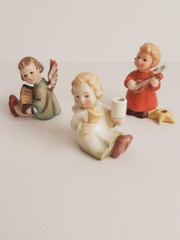 Goebel - Beeldje - Angelots musiciens avec bougeoirs (3) -, Antiek en Kunst