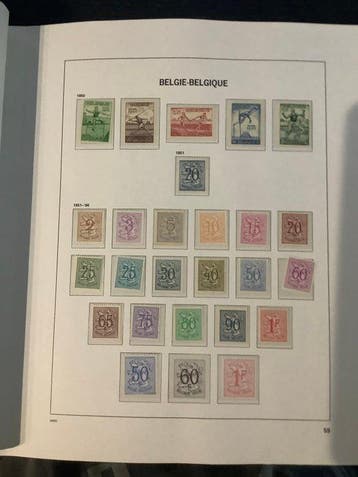 België 1950/1969 - Verzameling 1950/1969 in Davo II LX album, Gestempeld