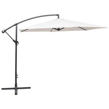 vidaXL Zweefparasol 3 m zandwit, Verzenden