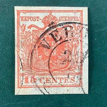 Italiaanse oude staten - Lombardije Venetië 1850 - 15 cent, Timbres & Monnaies, Timbres | Europe | Autriche