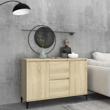 vidaXL Dressoir 102x35x70 cm bewerkt hout sonoma, Huis en Inrichting, Kasten | Dressoirs, Verzenden, Nieuw