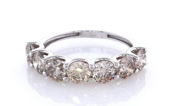 Zonder minimumprijs - Ring - 14 karaat Witgoud - 2.50ct. tw., Bijoux, Sacs & Beauté, Bagues