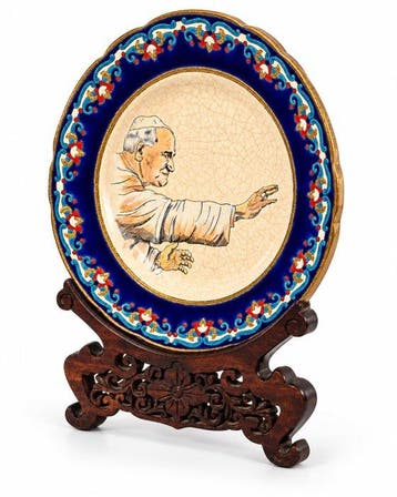 Longwy - Assiette - Porcelaine - Émaux de Longwy